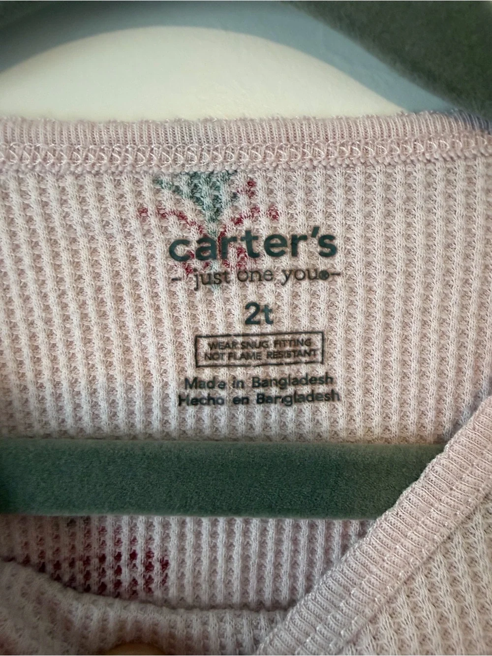 Carter's Light Pink Holiday Heart & Gift Pajama Set